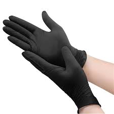 Nitrile Gloves - Black - Powder Free - 100/Packet