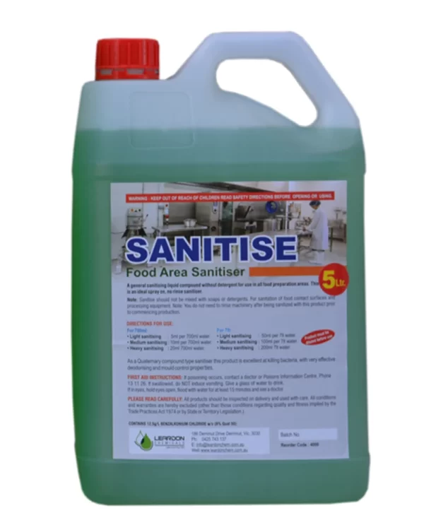 FOOD GRADE SANITISER- 5 Ltr