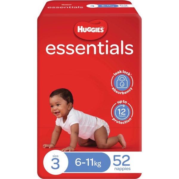 HUGG3 HUGGIES ESSENTIALS SIZE 3(4x52 pack/ box)