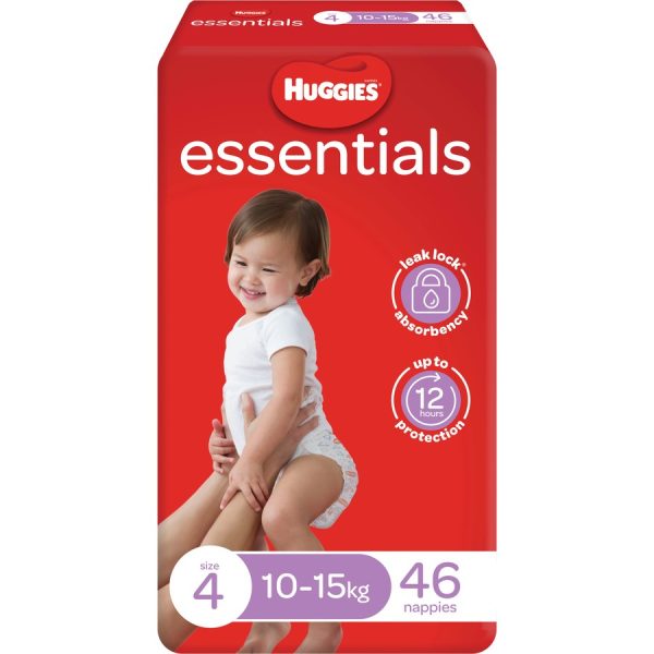 HUGGIES ESSENTIALS SIZE 4(4x46 pack/box)