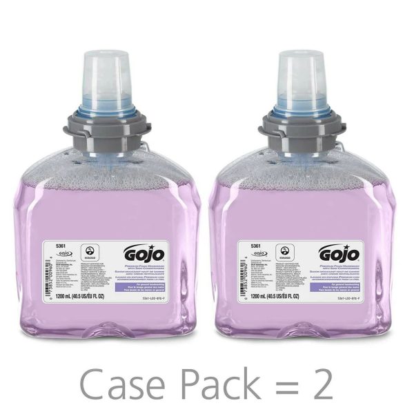 GOJO Premium Foam Handwash with Skin Conditioners 1200 mL (Box of 2) GOJO Foam Soap Refills - 1200 mL (Box of 2)