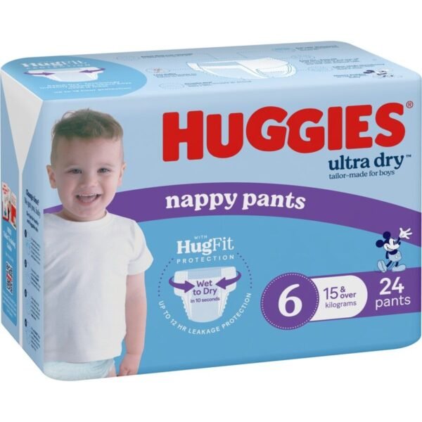 HUGGIES ULTRA DRY NAPPY PANTS SIZE 6