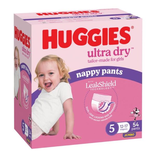 HUGGIES ULTRA DRY NAPPY PANTS SIZE 5