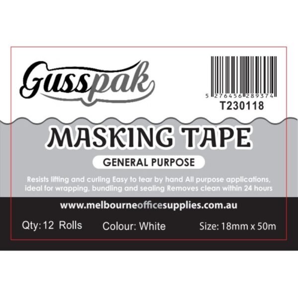 GUSSPAK MASKING TAPE 18mm x 50m